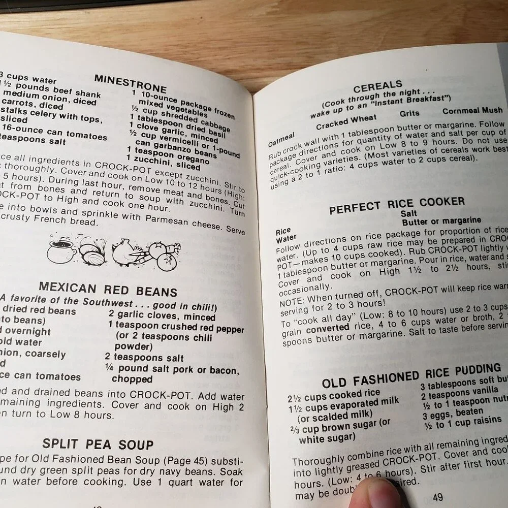 Vintage Rival Crock Pot Original Cookbook Recipes Models 3150-3350 Booklet